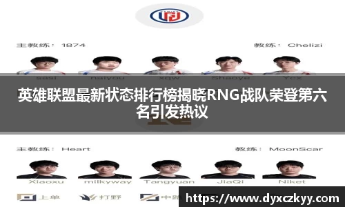 英雄联盟最新状态排行榜揭晓RNG战队荣登第六名引发热议