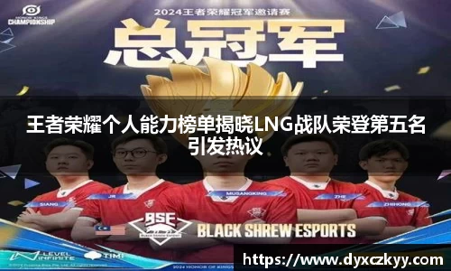 王者荣耀个人能力榜单揭晓LNG战队荣登第五名引发热议